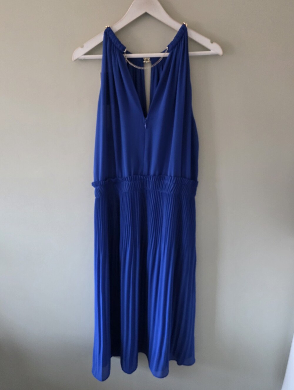 NWT MICHAEL Michael Kors XL Modern Luxury Royal Blue Party Cocktail Midi Dress - Picture 11 of 16